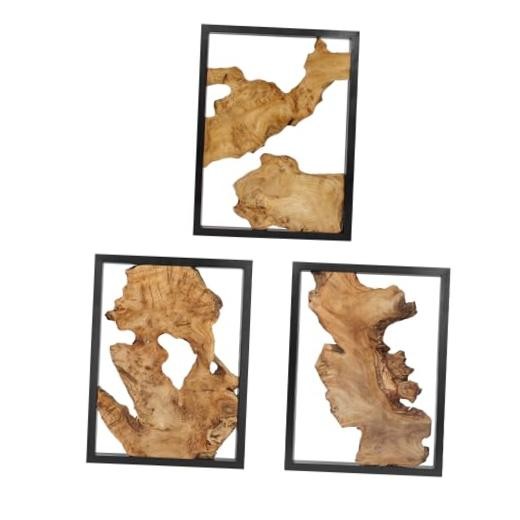Modern Wood Wall Decor - Natural Wood Handcrafted Rustic Charm for Irregular*3