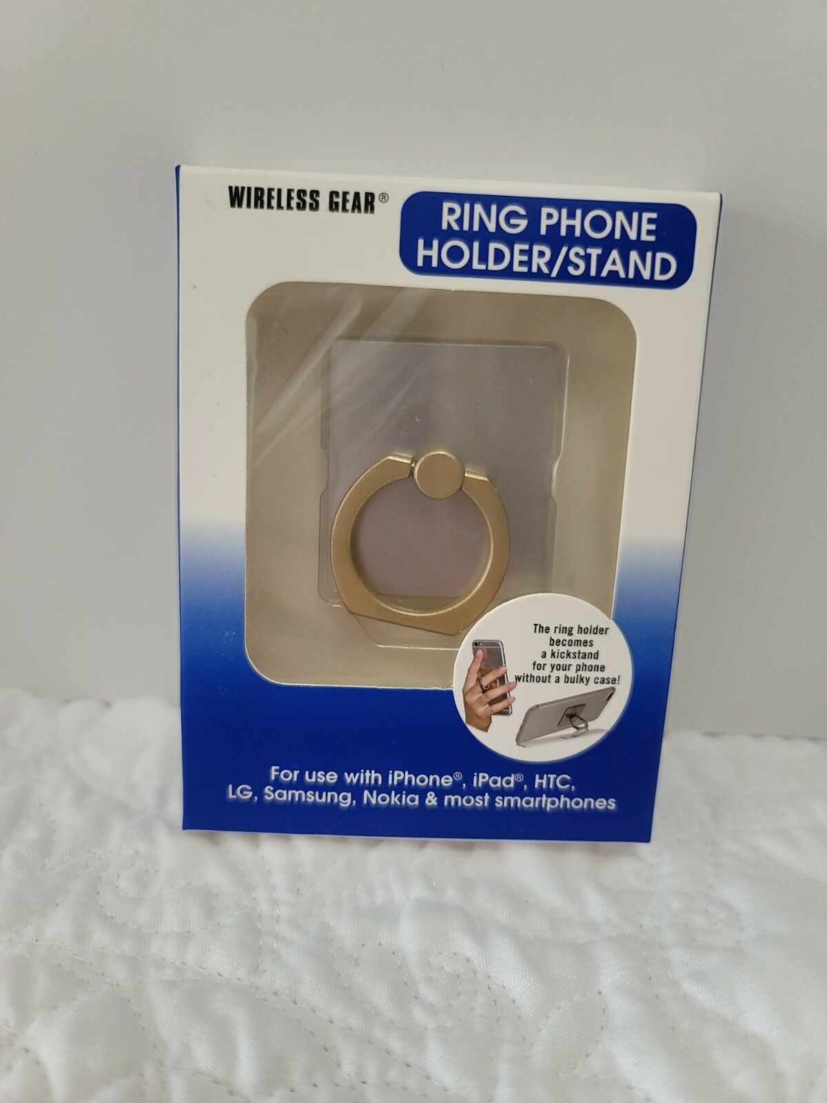 Wireless Gear Ring Phone Holder/Stand color Silver
