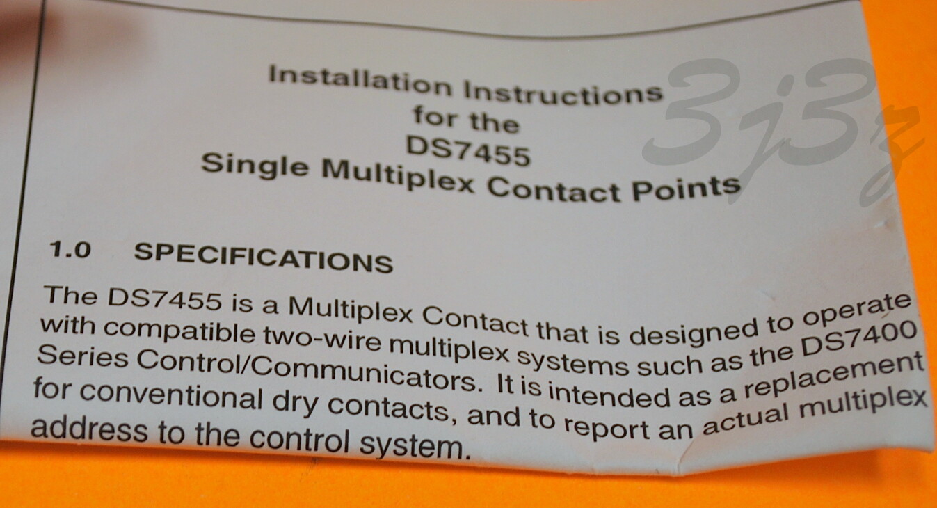 Bosch Detection Systems DS7455 Single Multiplex Contact Points