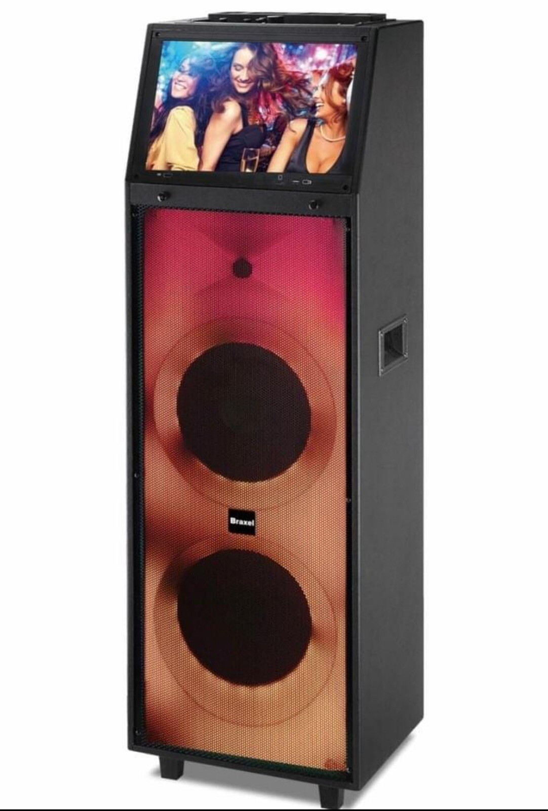 Braxel 4500, Professional Karaoke Bluetooth Speaker Display Screen w/ Mic DJ