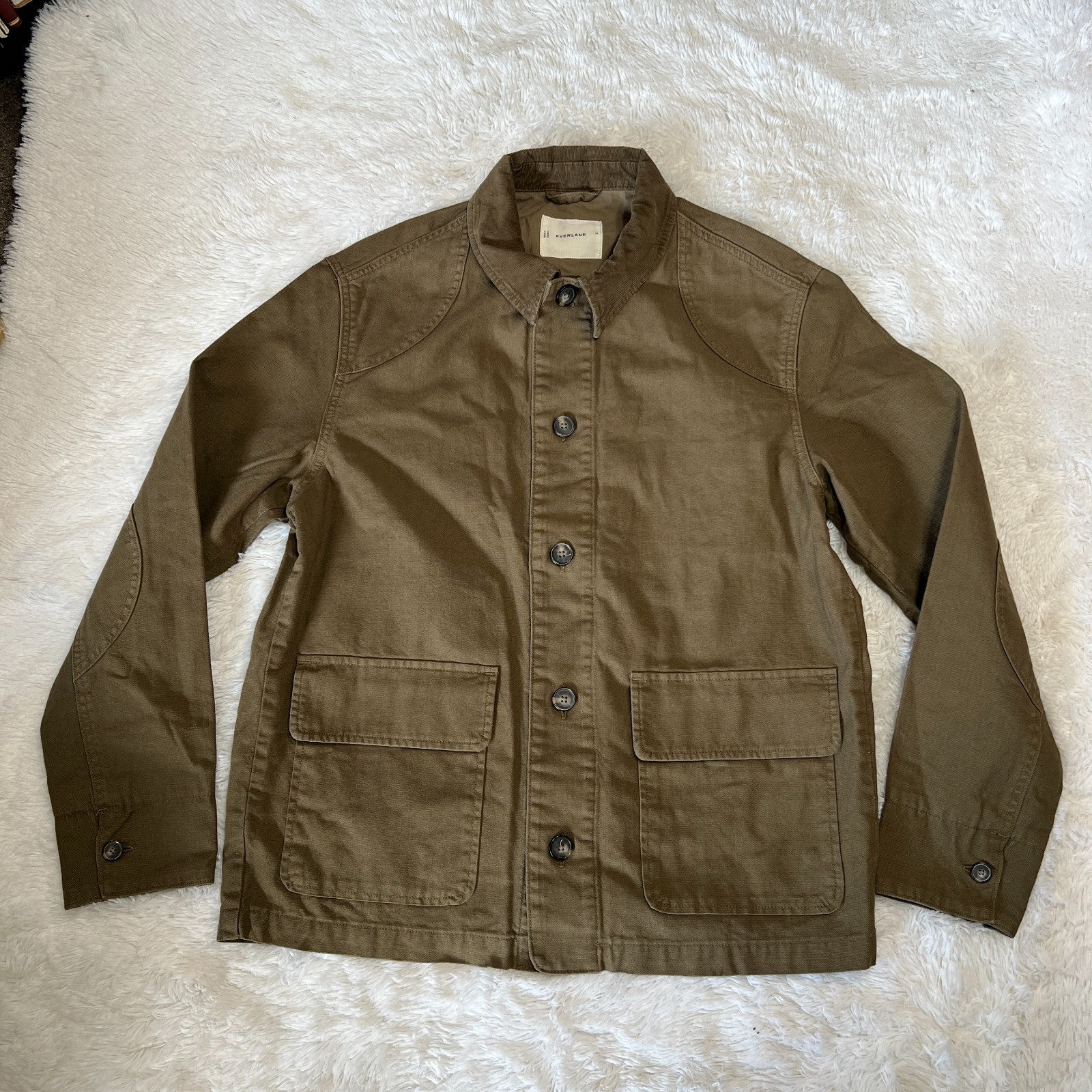EVERLANE THE BARN JACKET BEECH COTTON CANVAS