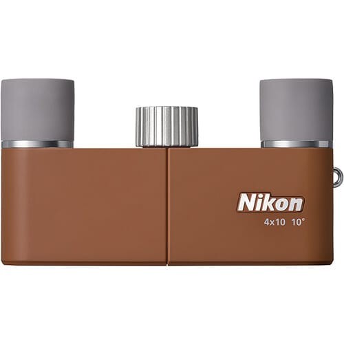 Nikon 4x10D CF Amber Brown Pocket Binoculars Compact (16842)