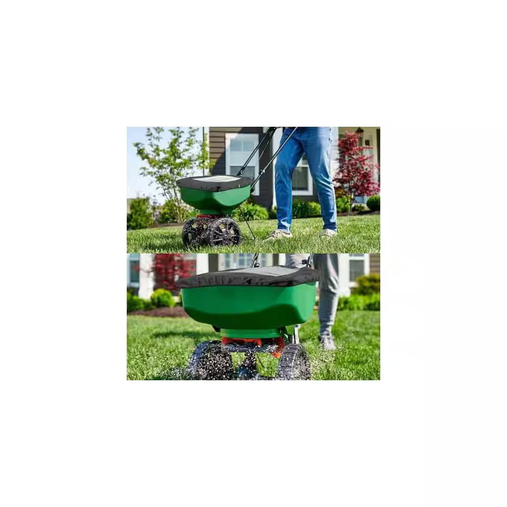 Polyester Broadcast Spreader Cover for Fertilizer Waterproof Dark Gray Transpare