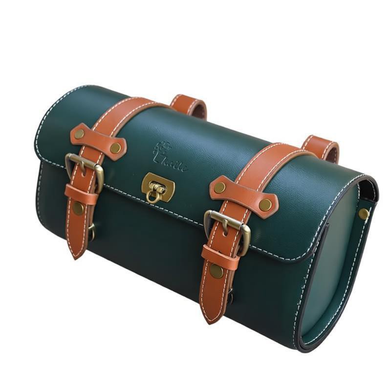 Vintage Bicycle Saddle Bag Electric Bike Saddle Tool Hanging Bag PU Leather