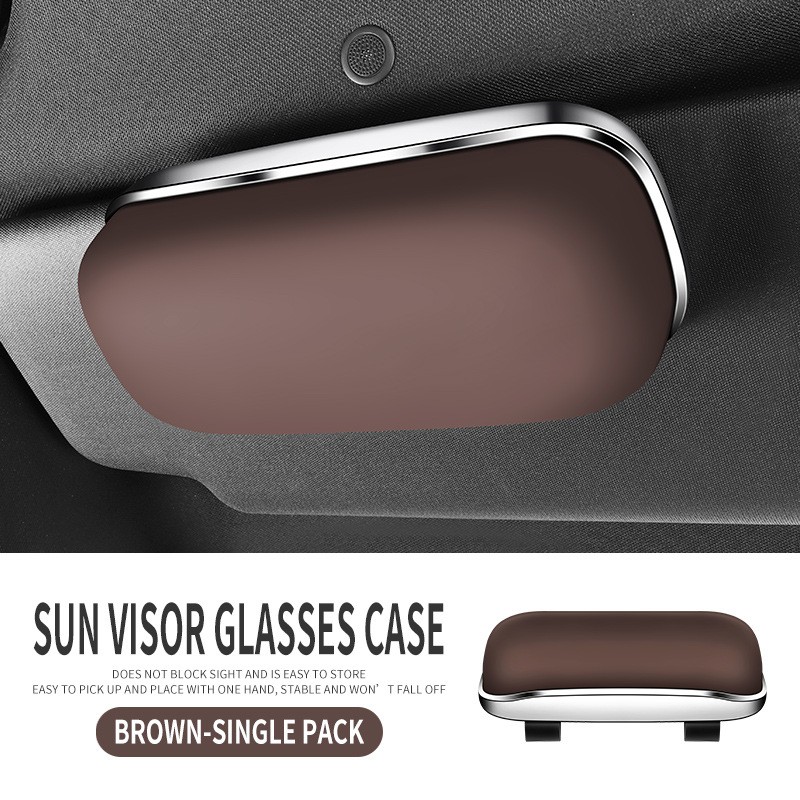 Multifunctional Sunglasses Glasses Case Holder Cage Box Sun Visor Glasses Clip