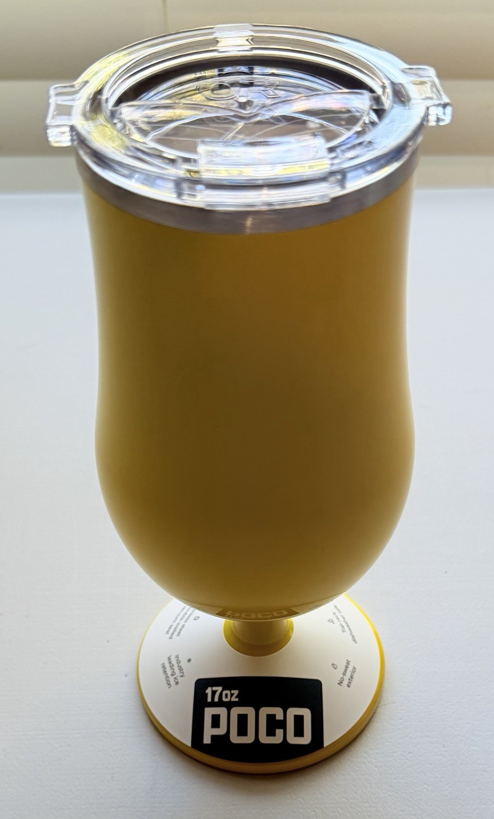 Orca Poco 17 Oz Insulated Tumbler Hurricane Cup W/ Flip Lid | Sunflower Yellow