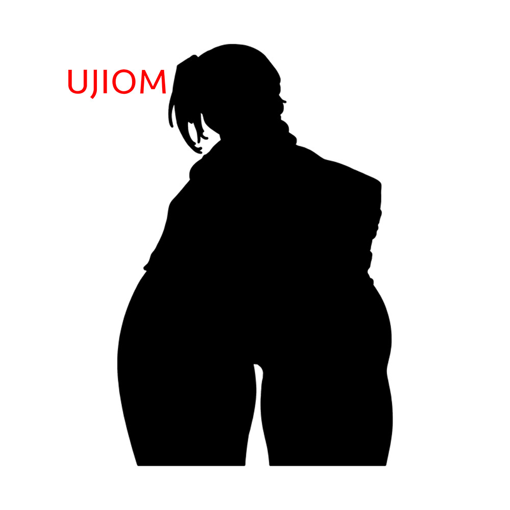 UJIOM 5.1" Anime Girl Car Sticker Rearview Mirror Motorcycle Hood Decal