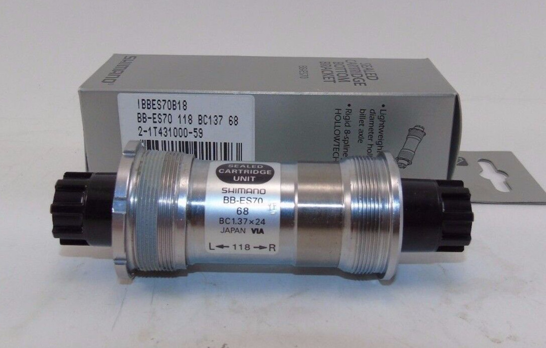 *No Import Fees* Genuine Nos Shimano XT Bottom Bracket, BB-ES70, 68x118mm, NIB
