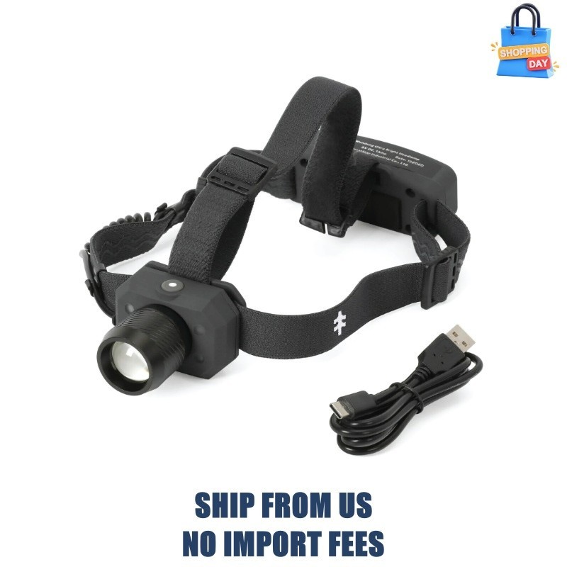 Swiss Tech Rechargeable 500 Lumens LED Headlamp, IPX4 Weatherproof, UV Blood Tra