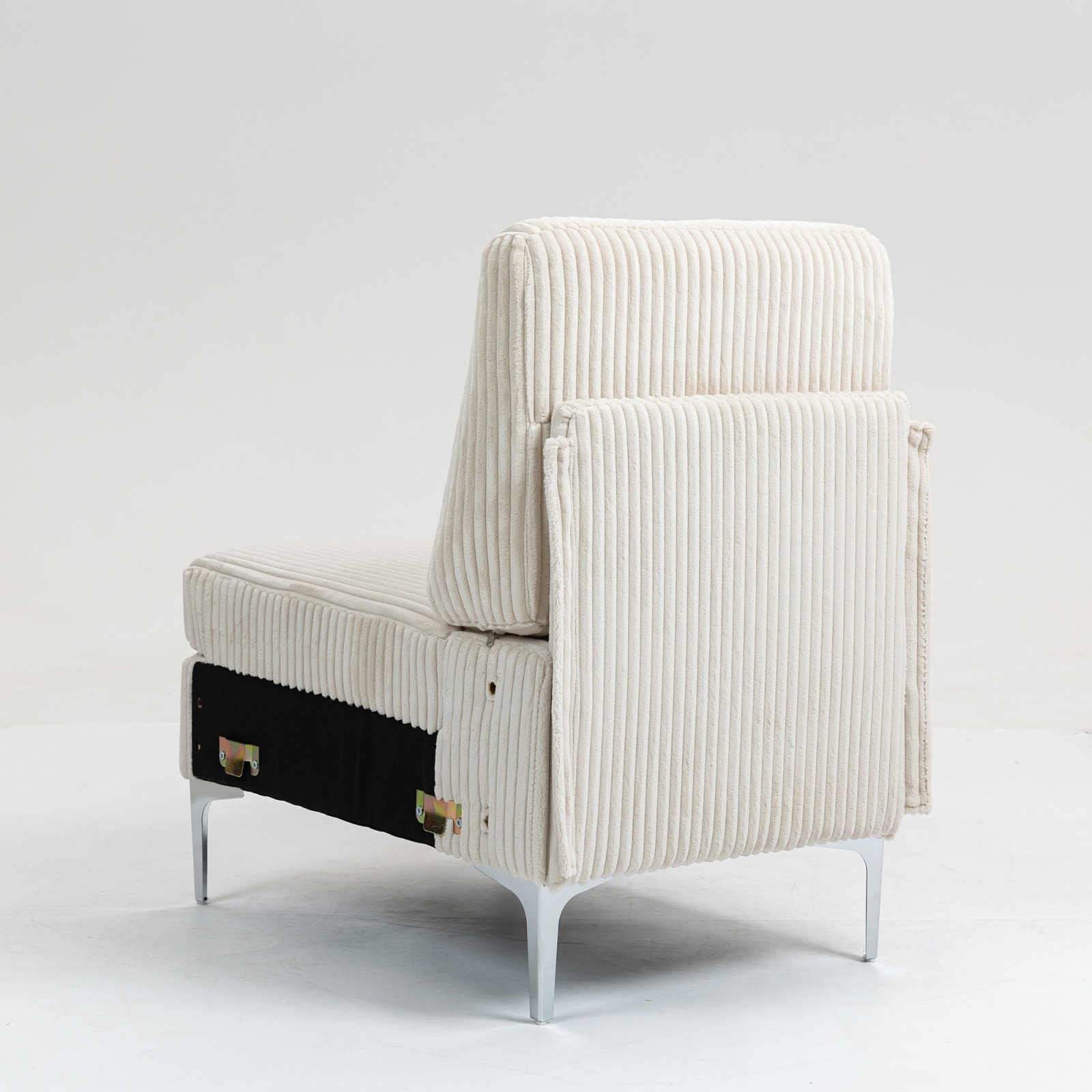 Modular Sectional Sofa Armless Seat Module, Corduroy, Beige