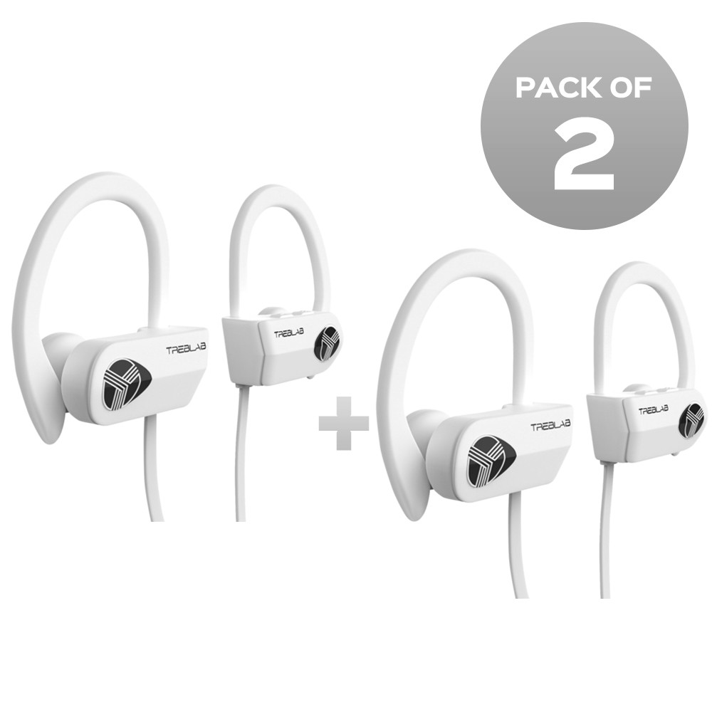 TREBLAB XR500 Bluetooth Earbuds Best Wireless Headphones Running Sport Pack of 2