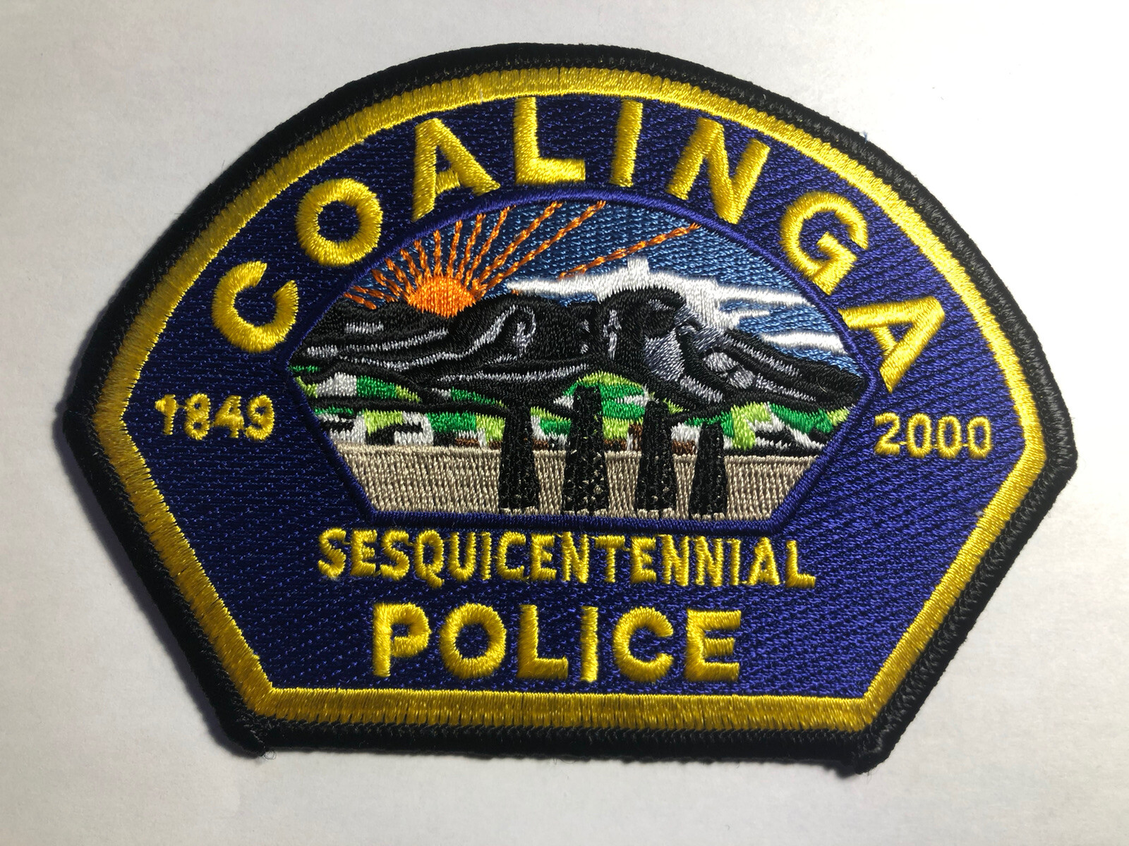Coalinga California Police Patch ~ Sesquicentennial 1849 ~ 2000