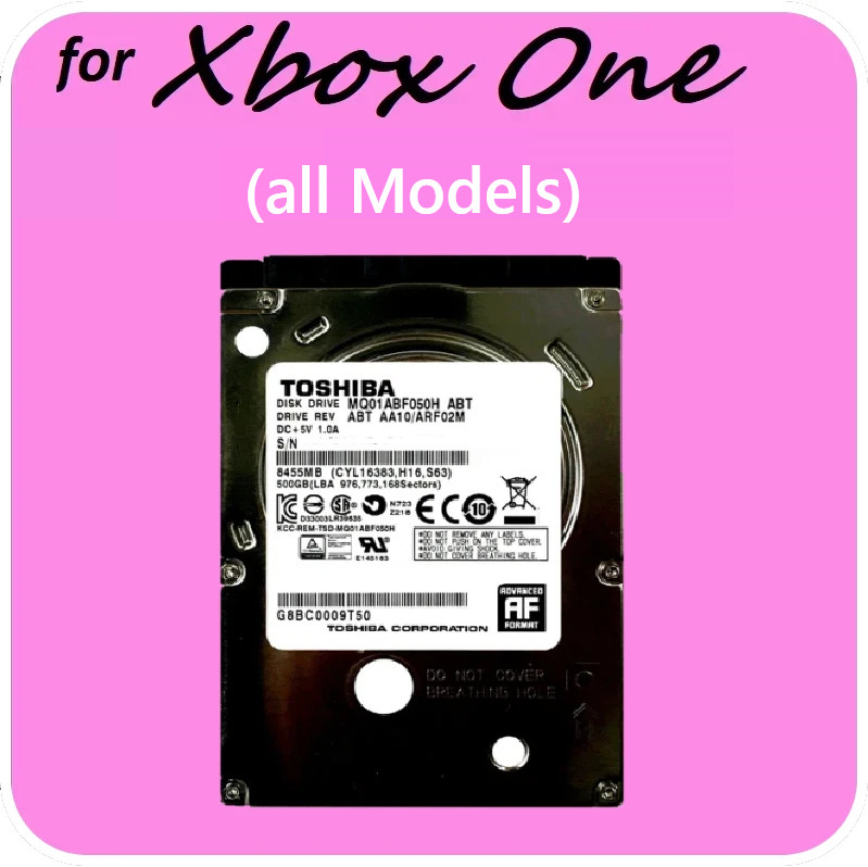500GB Xbox One X Xbox One S HD Toshiba USB Firmware Installation Drive optional