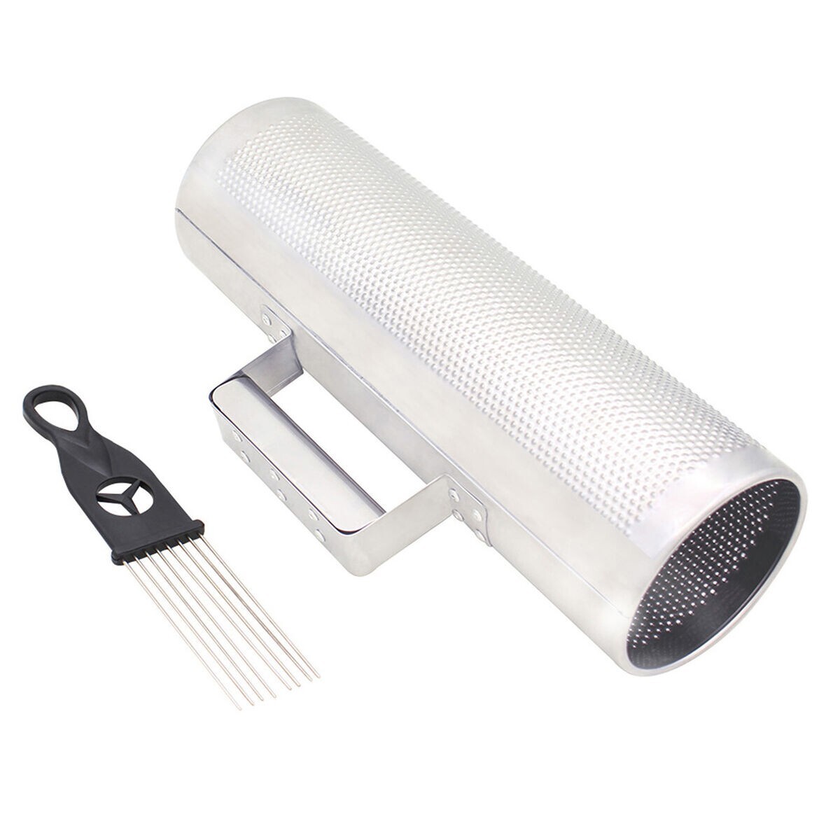 12" X 4" Stainless Steel Guiro with Scraper
