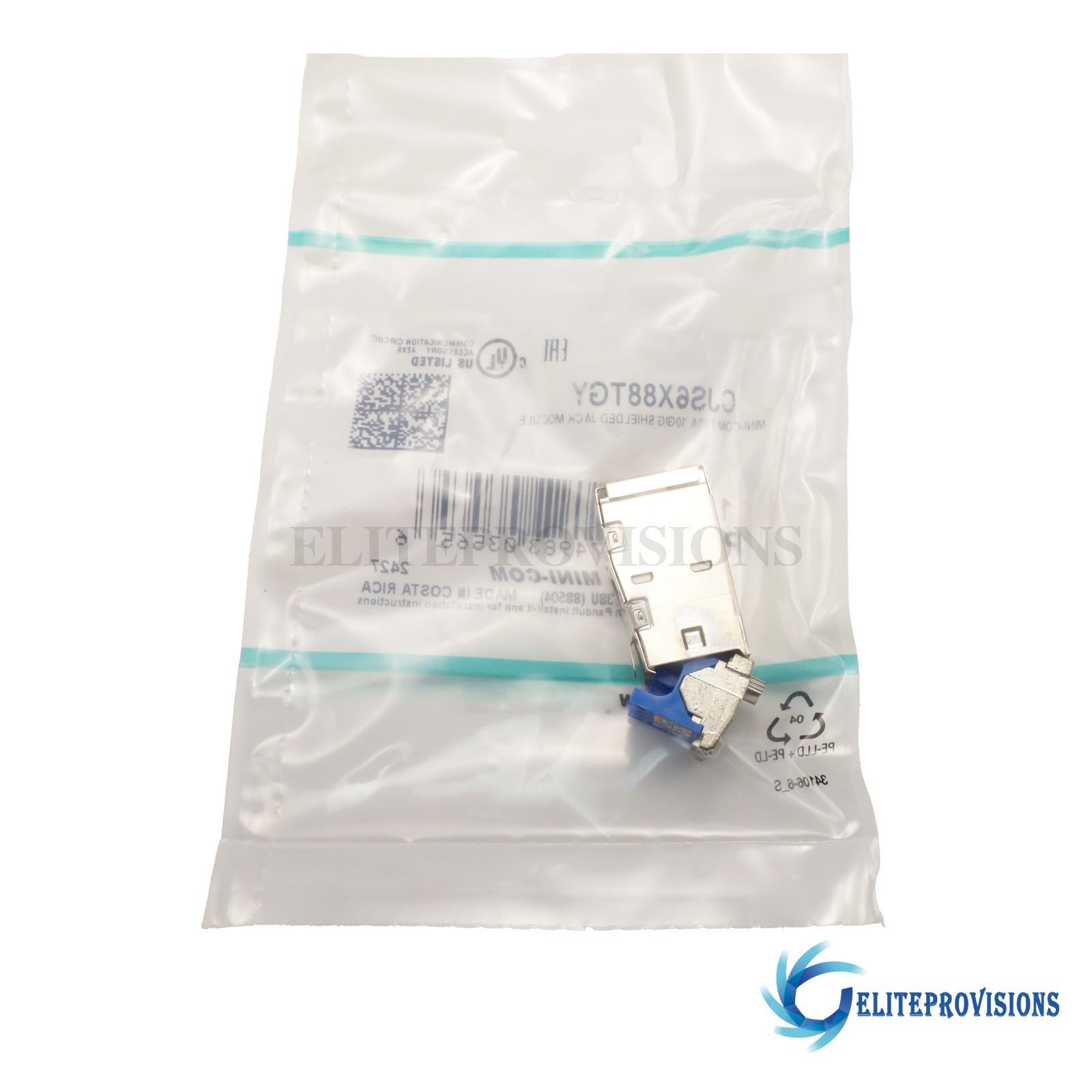 NEW 50PCS/Box Shielded Jack Module Fits For Mini-Com TX6A 10GIG CJS6X88TGY US