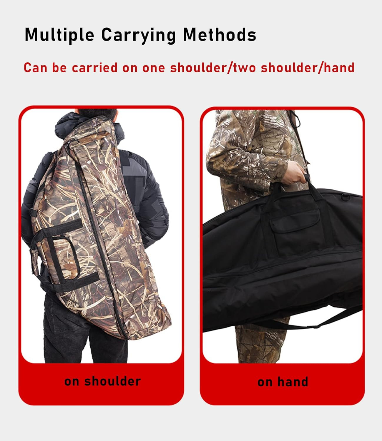Lightweight Soft Compound Bow Case with Pockets, 600D Water-Resistant Archery Ba