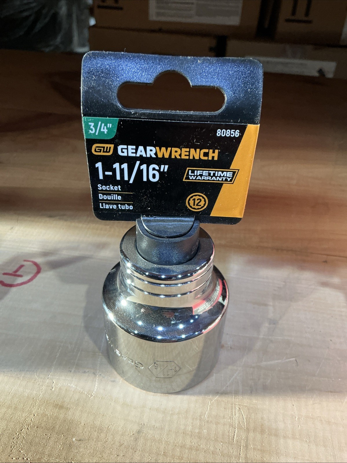 Gearwrench 80856 3/4" Drive, 12pt SAE Socket 1-11/16"