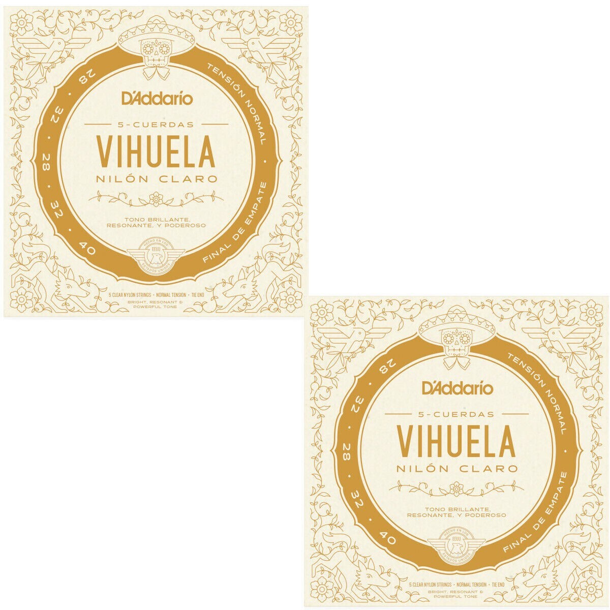 D'Addario Vihuela Strings 2 Sets Normal Tension