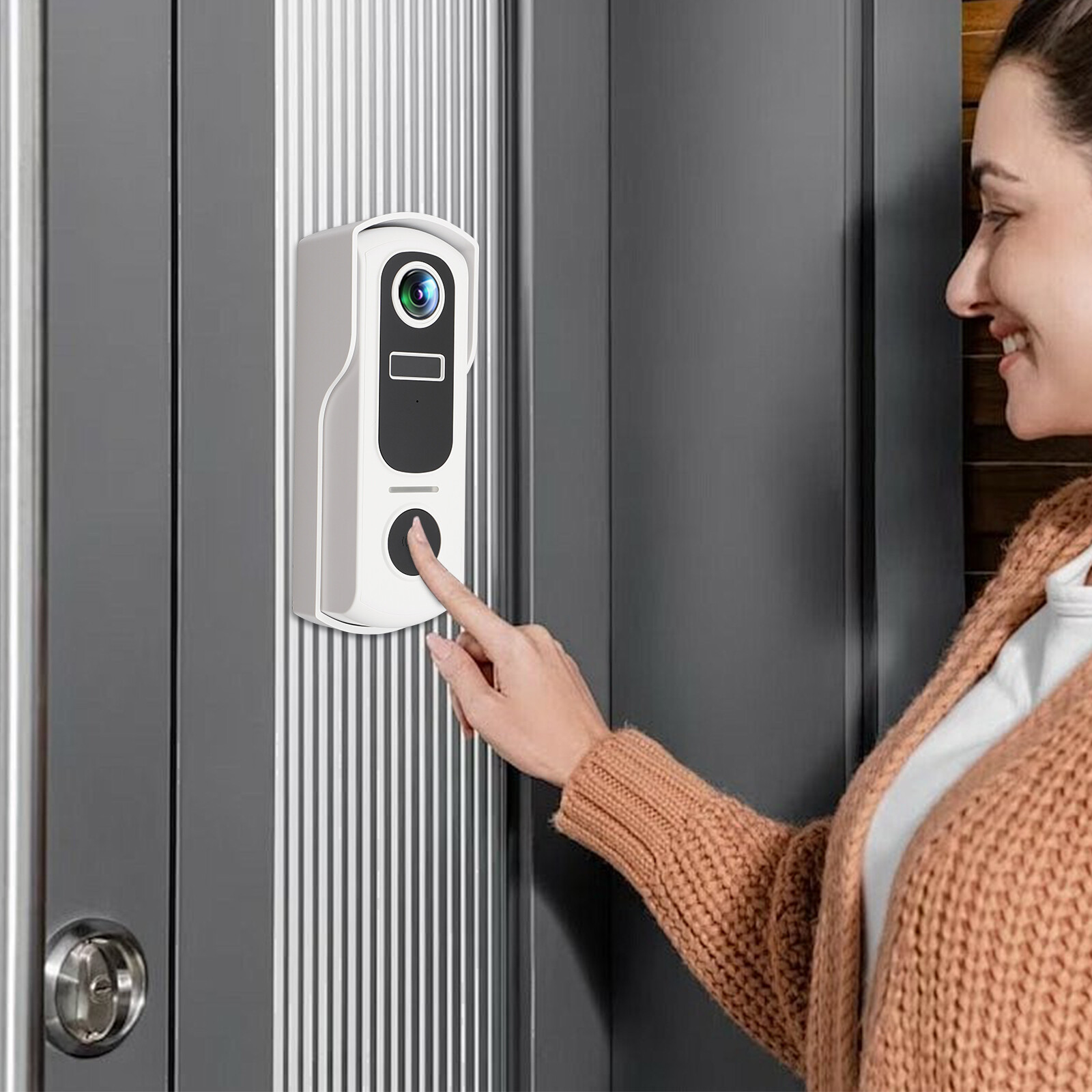 Wireless Doorbell Camera with Chime 2KFHD WiFi Video Doorbell Camera