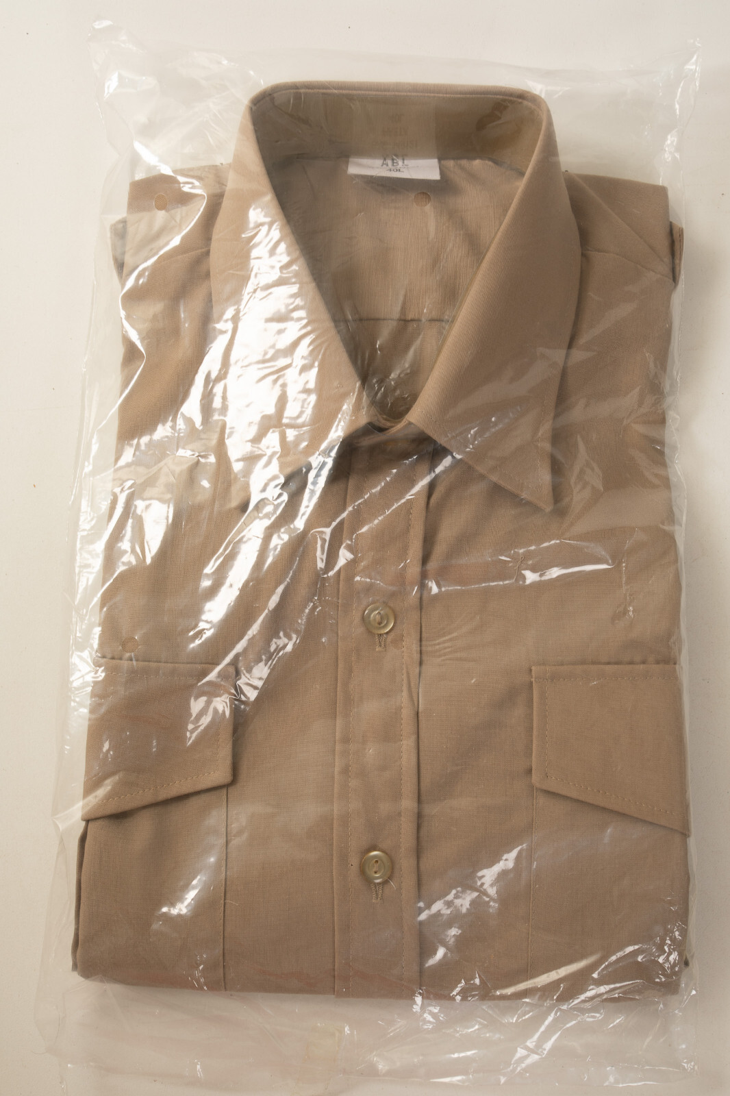 ABL SAE 149121 Preta 40L (H3L) L/S Military Shirt (JSF6) NWT Khaki Beige Medium
