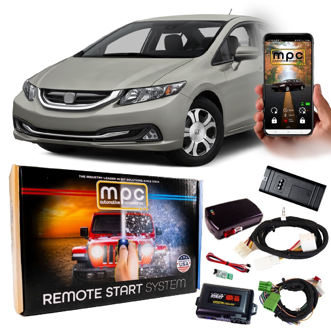 Smartphone Or Remote Activated Remote Start For 2012-2015 Honda Civic Hybrid