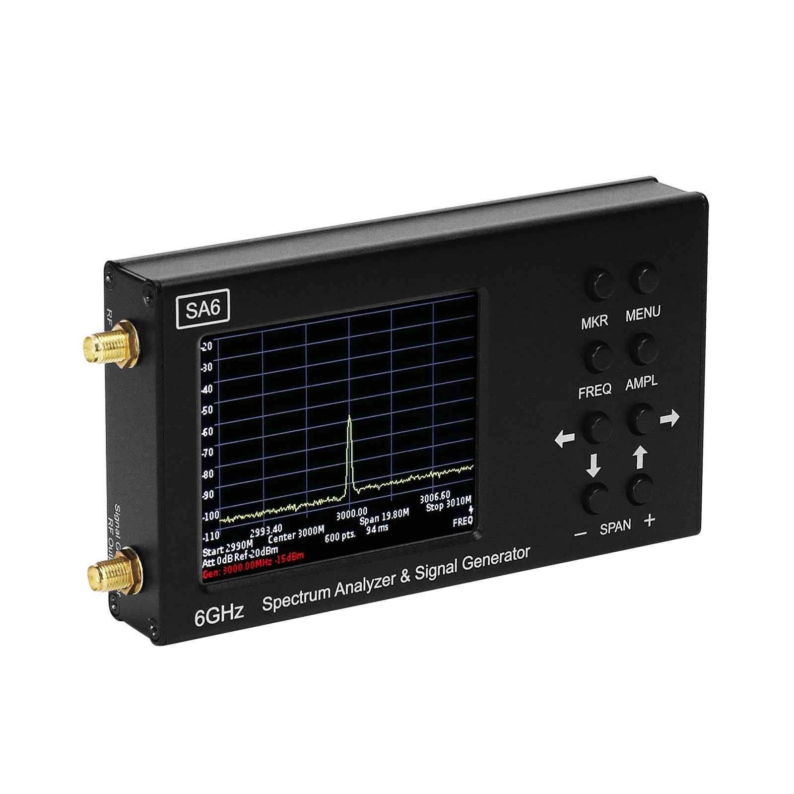 HAMGEEK SSA6G RF Spectrum Analyzer RF Multimeter Spectrum Explorer with Screen