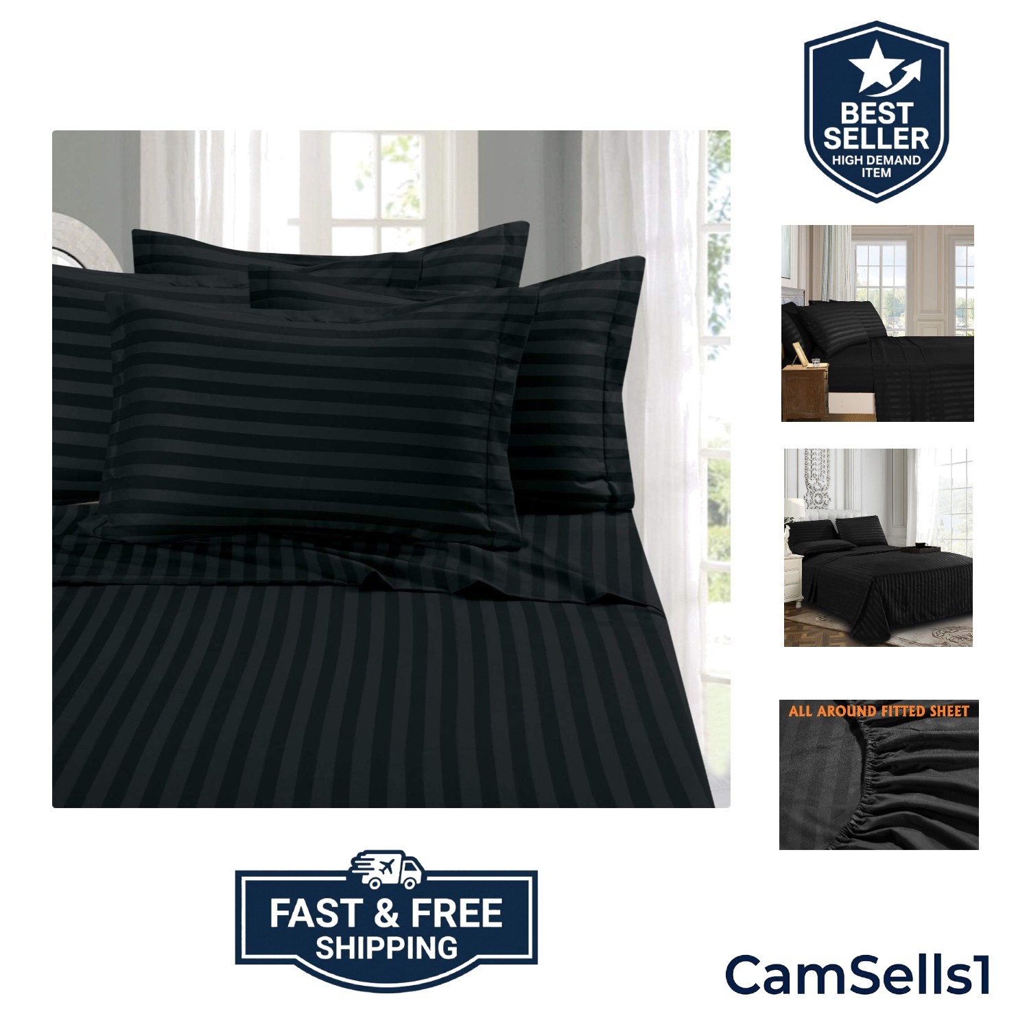 Best, Softest, Coziest 6-Piece Sheet Sets! - 1500 Premier Hotel Quality Luxur...