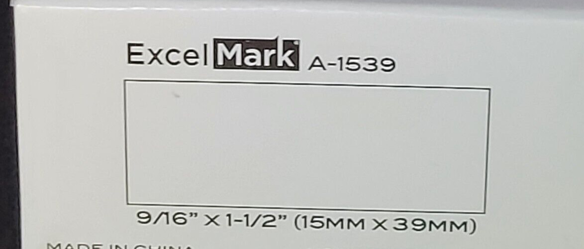 ExcelMark A1539 Self Inking Rubber Stamp w/ Red Ink New DO NOT BEND