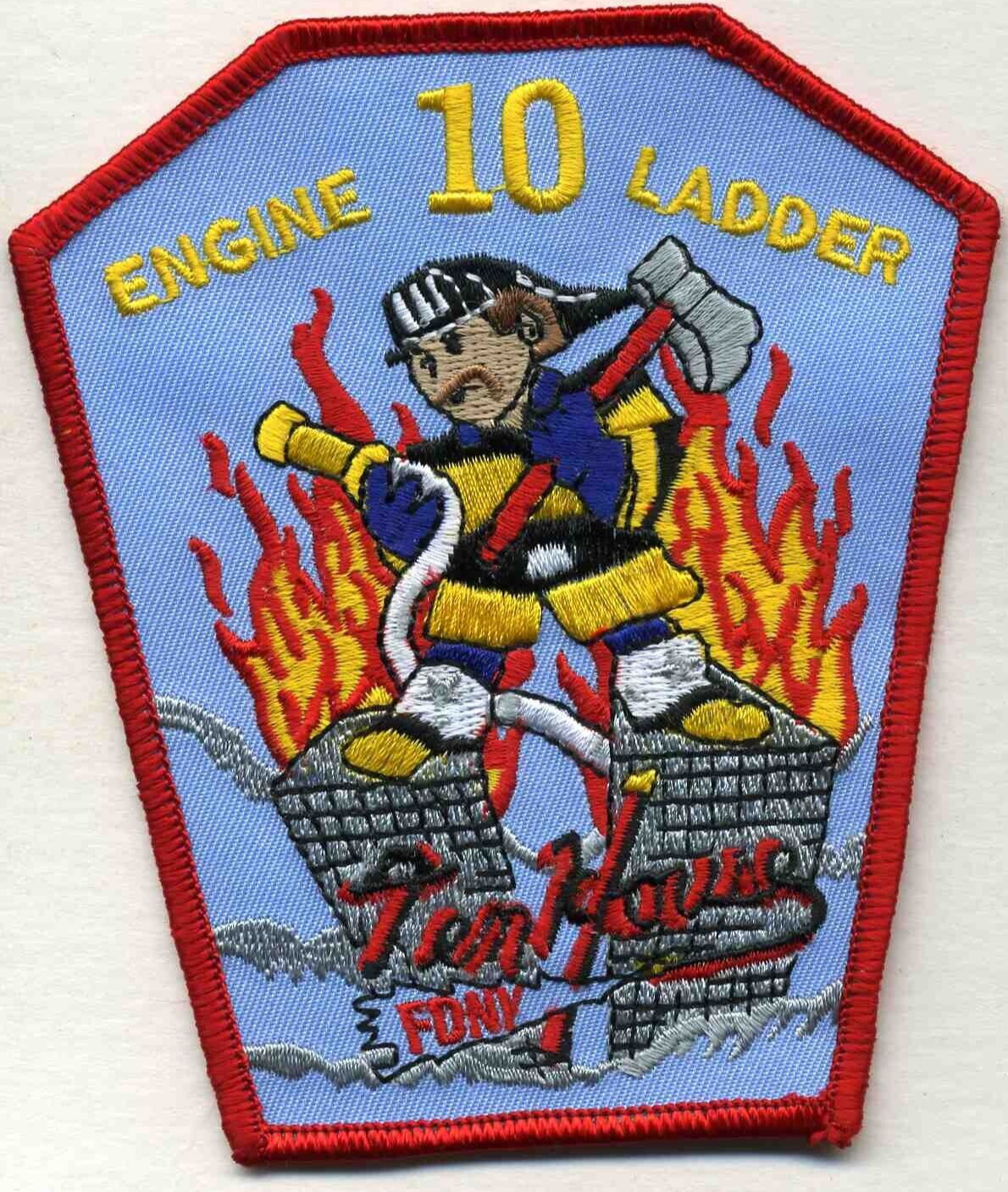 New York City - Engine - 10 / Lad-10 "Ten House" (3.75" x 4.25" size) fire patch