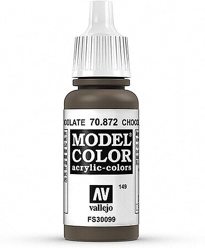 Vallejo Model Color CHOCOLATE BROWN 17ml - Hobby and Model Acrylic Paint