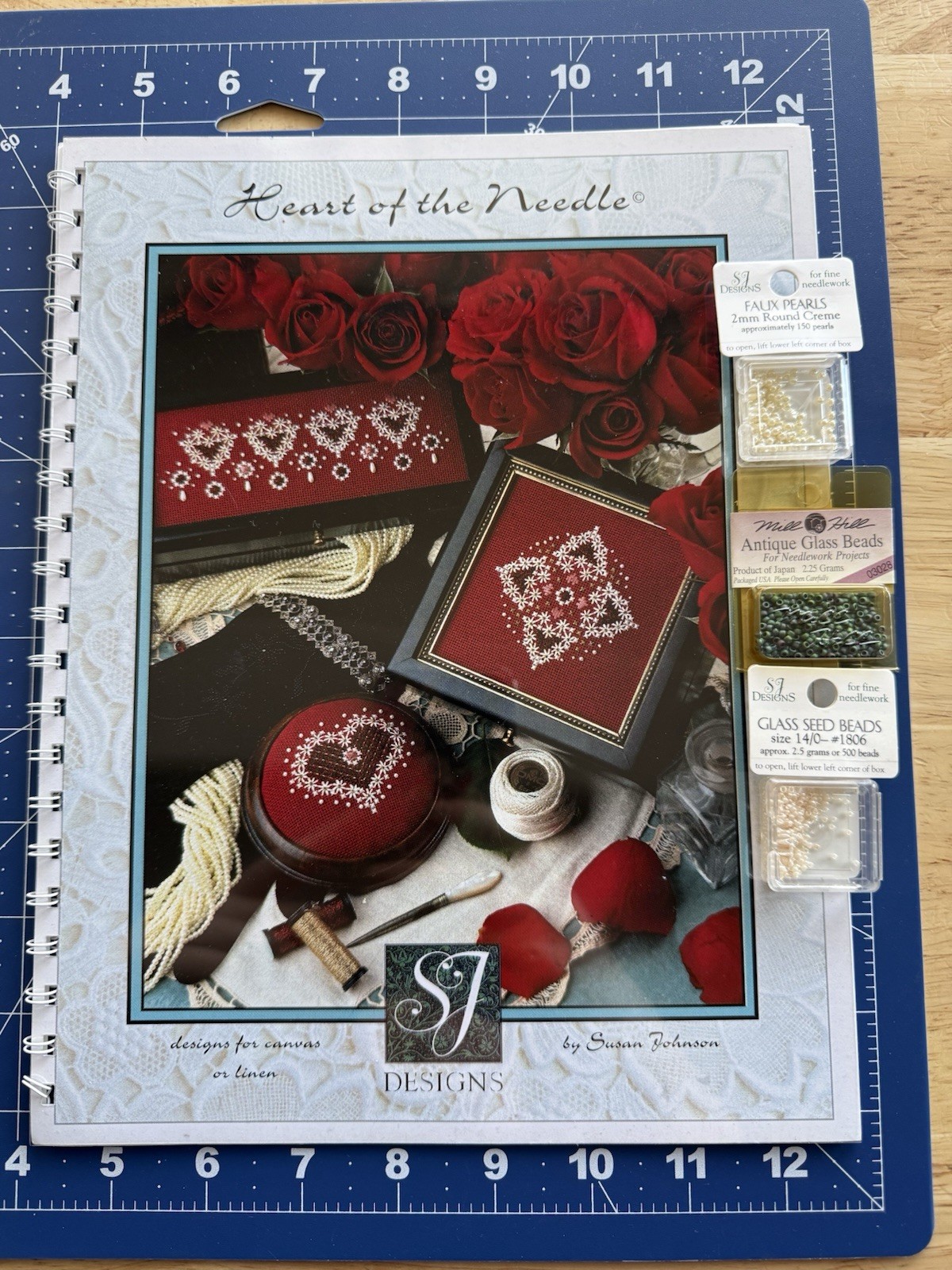 Heart Of The Needle by SJ DESIGNS  Needlepoint Book w Bead Embellishments