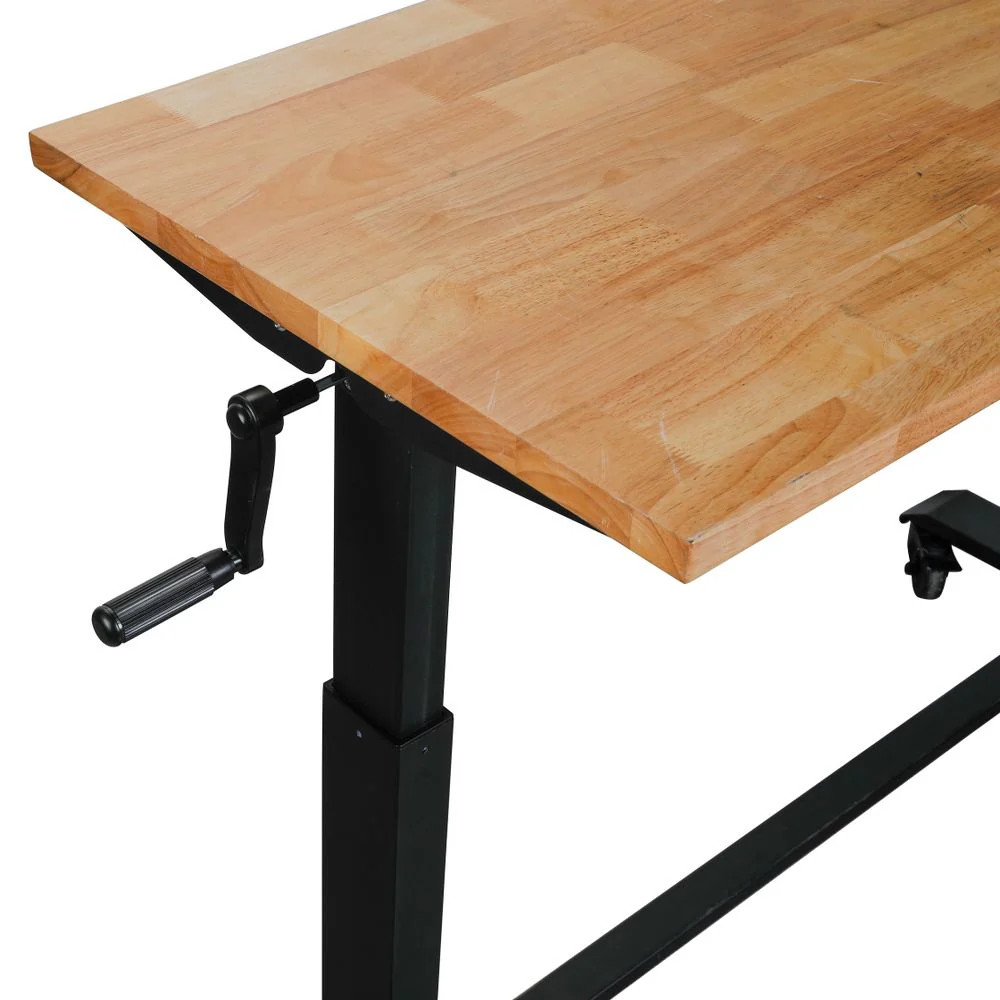 WorkPro 48-Inch Rolling Adjustable Workbench, Heavy-Duty Steel Frame, Rubber Woo