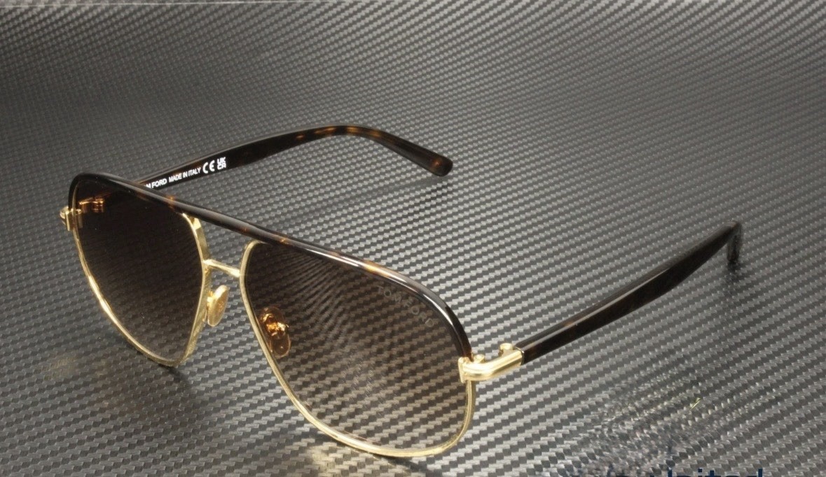 Tom Ford Maxwell FT1019 30F  Gold Gradient Brown 59 mm Replacement Lenses
