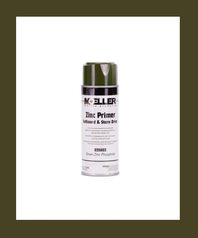 Moeller Marine 025802 Engine Paint, Zinc Phosphate Green Aerosol, CASE OF 6