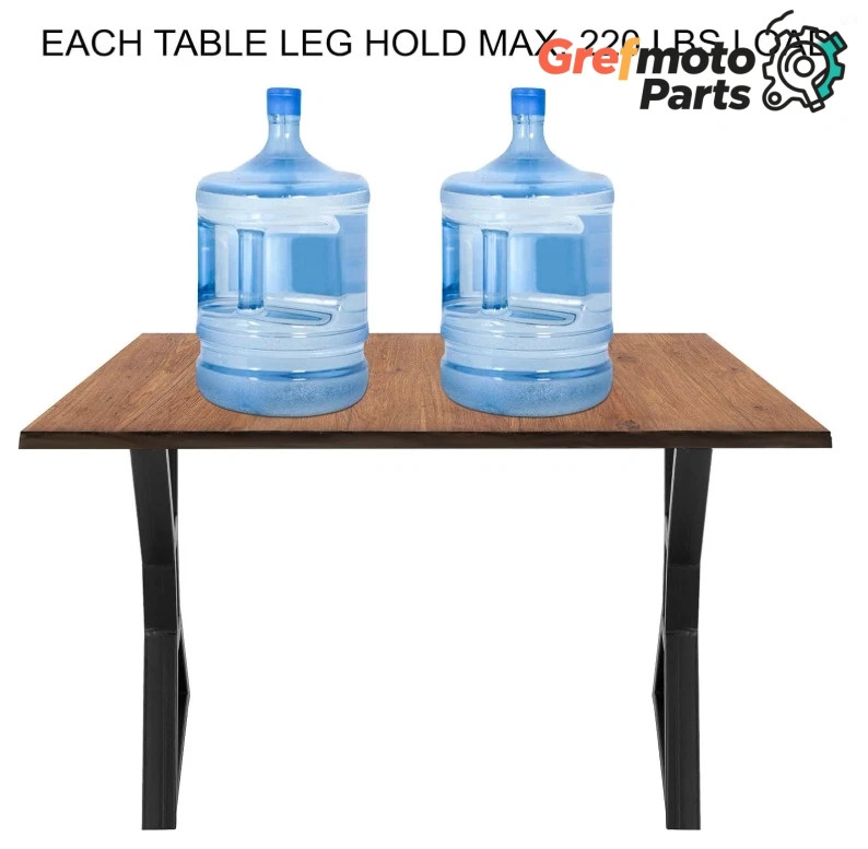 Grefmoto Pair 28" X-Shaped Metal Table Legs DIY Office & Dining Table Legs