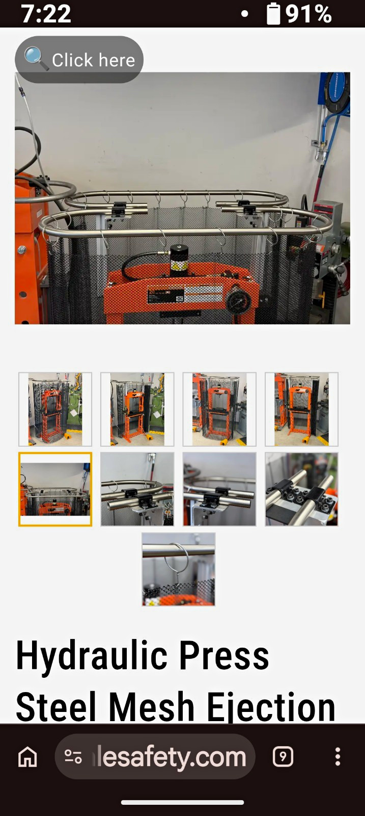LESafety Hydraulic Press Steel Mesh Ejection Curtain Safety Guard