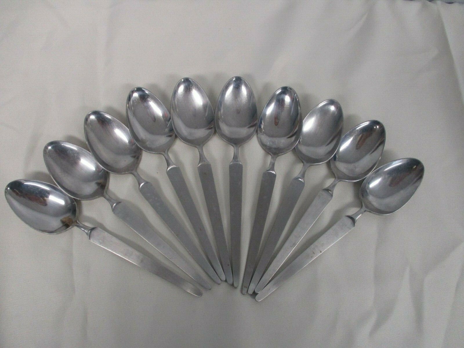 10 PCS SRI STANLEY ROBERTS SIENNA STAINLESS SOUP SPOONS