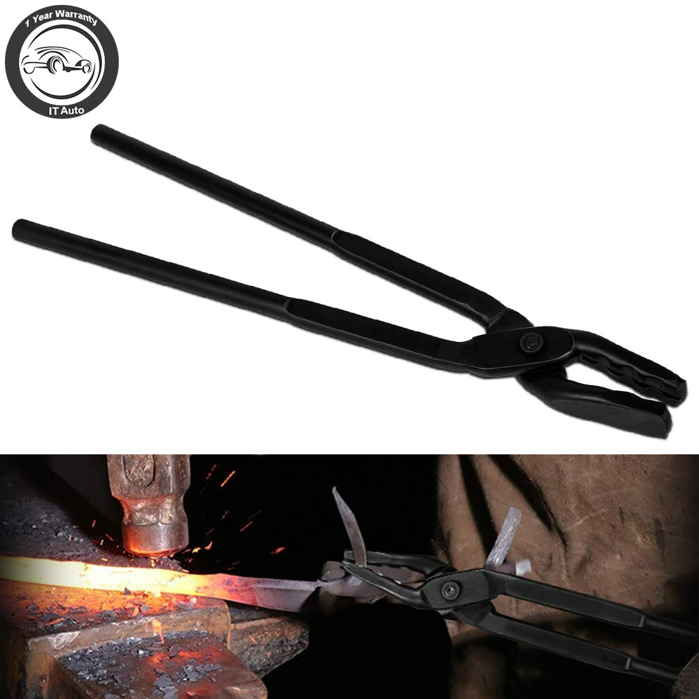 15" Wolf Jaw Blacksmithing Tongs Multipurpose Forge Tool For Beginner