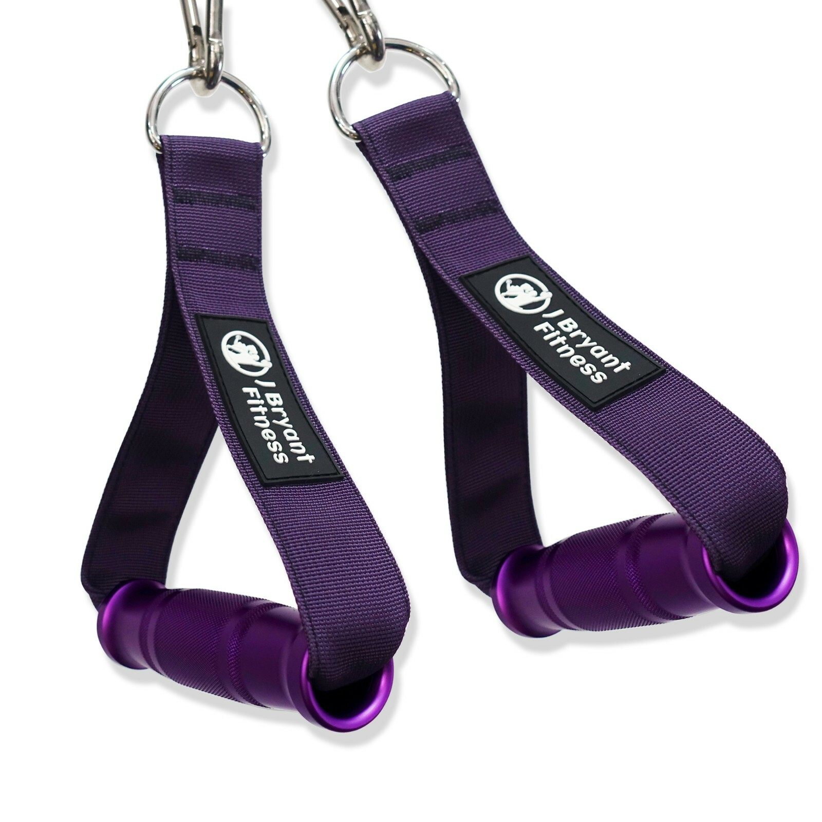 Purple Metal Gym Handles D-Rings Fitness Workout Heavy Cable Machine Attachment