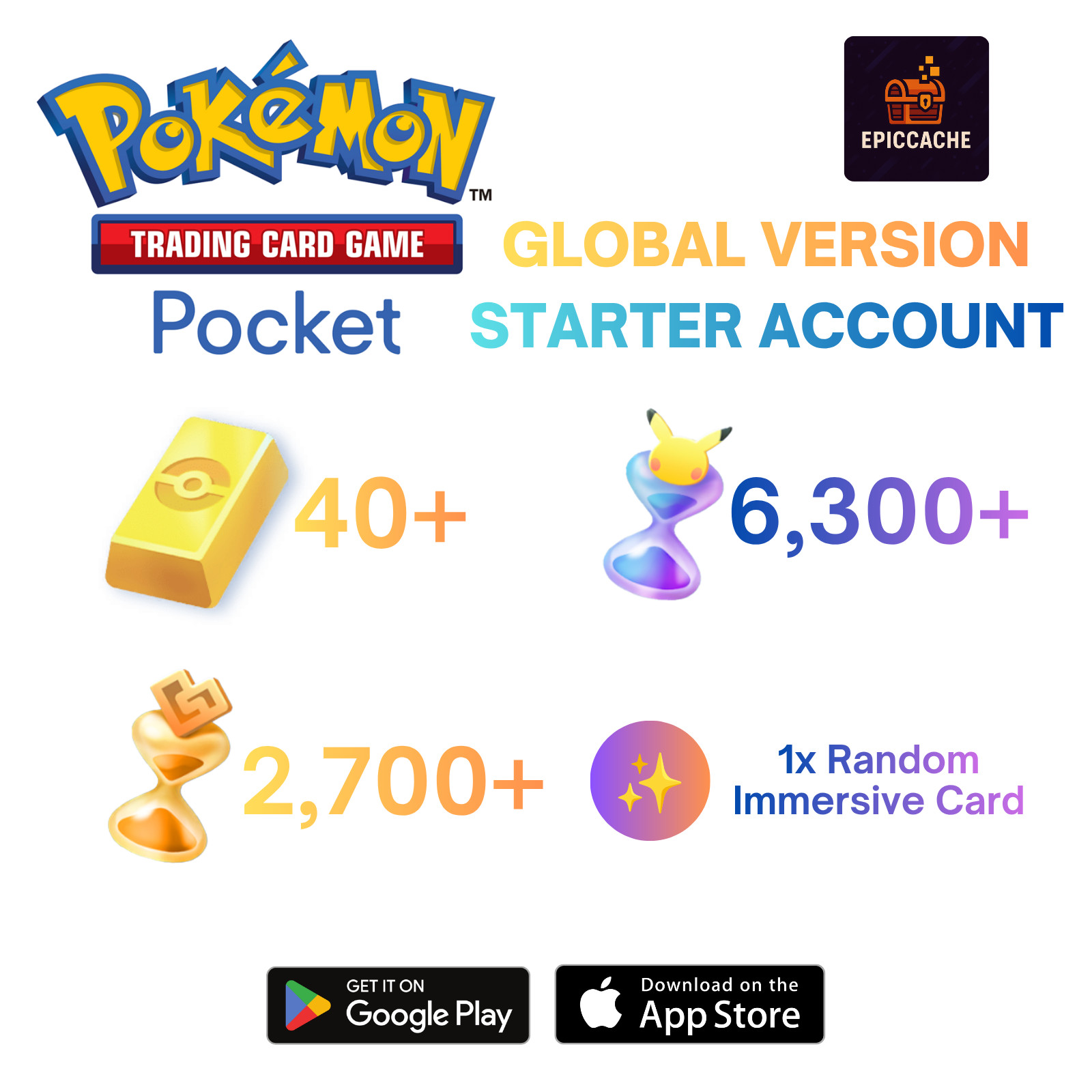 Pokemon TCG Pocket | 40+ Pokegold | 6300+ Pack Hourglass, 2700+ Wonder Hourglass