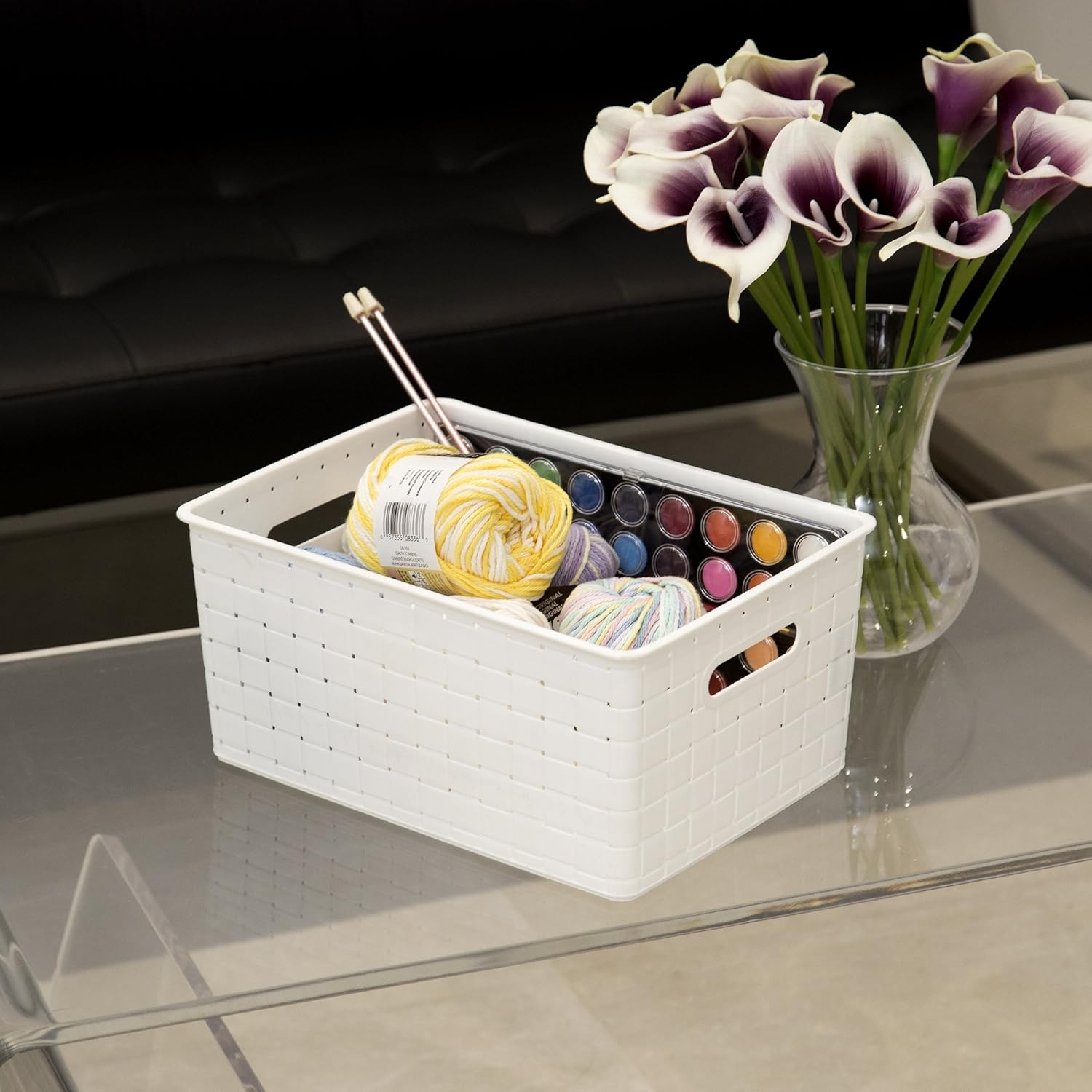 Plastic Storage Baskets Medium - Grey | THE STABLE COLLECTION | Multi