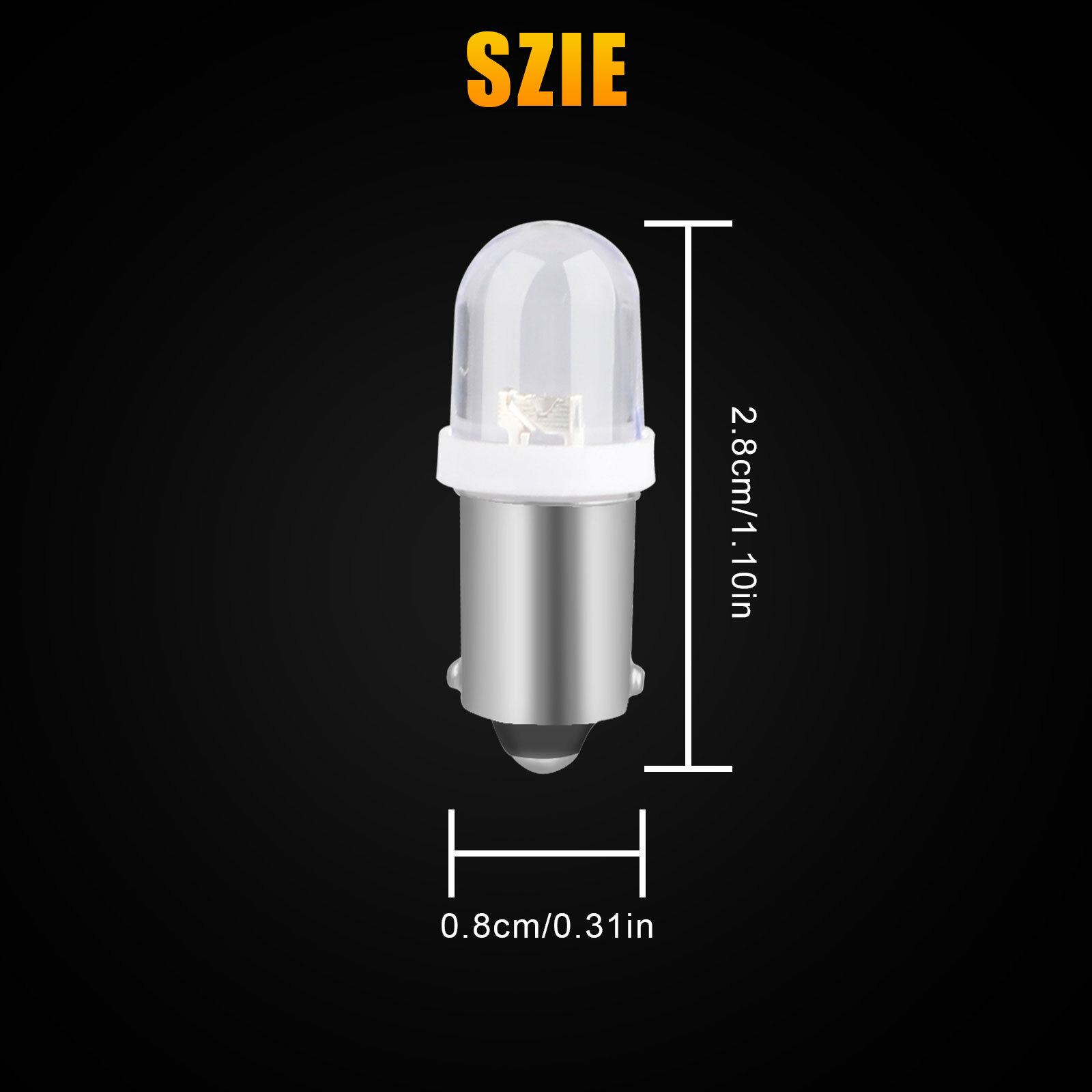 20PCS BA9S LED Interior Dome Instrument Panel Dash Gauge Light Bulbs 6000K White