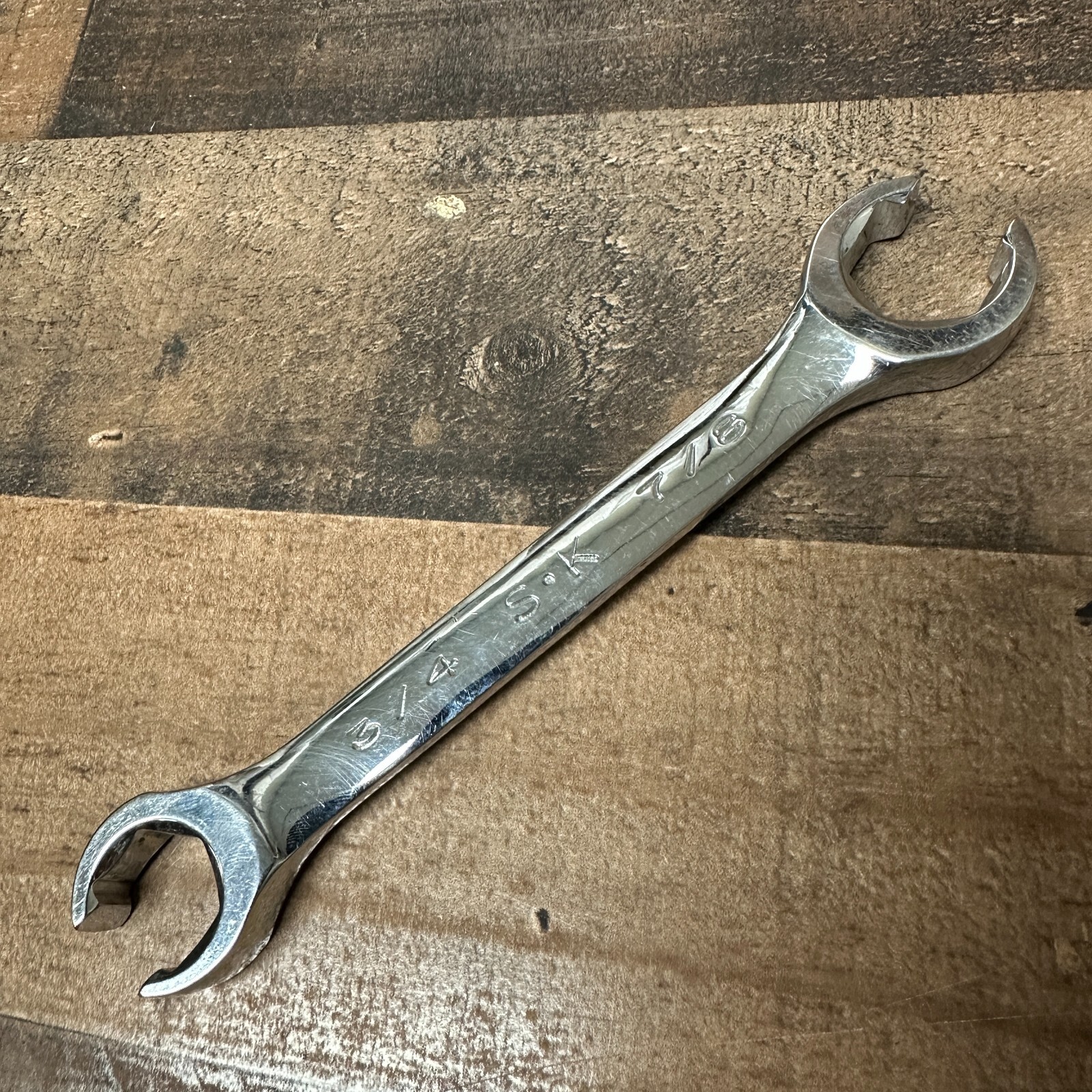 SK S-K Tool 3/4" & 7/8" Open End Flare Nut Wrench F2428 Made in USA