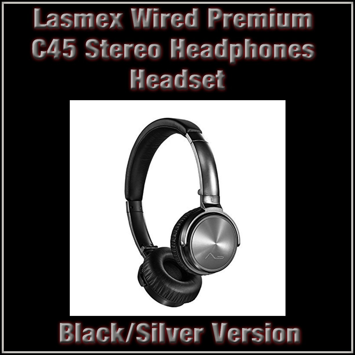 Lasmex Wired Premium C45 Stereo Headphones Headset 3.5mm EXCELLENT -ORIGINAL BOX