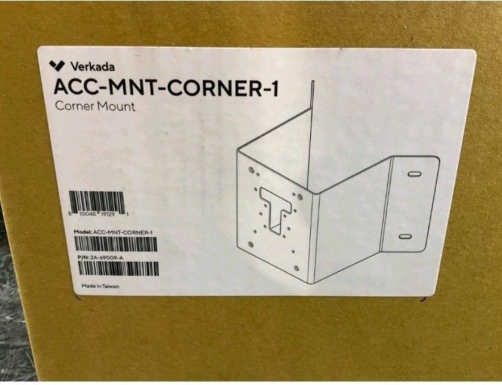 Verkada ACC-MNT-CORNER-1 Corner Mount For Dome Bullet Mini Series 2A-69009-A