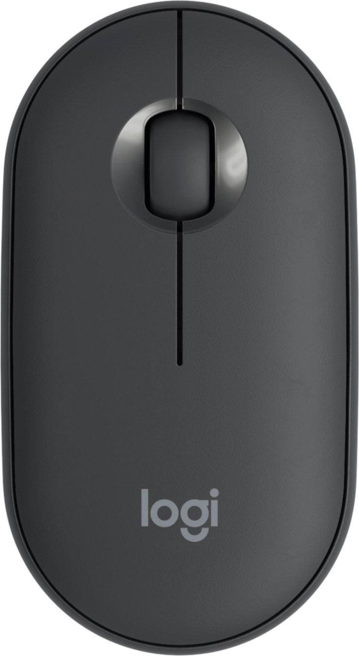 Logitech Pebble i345 Bluetooth Optical Ambidextrous Mouse for iPad - Graphite
