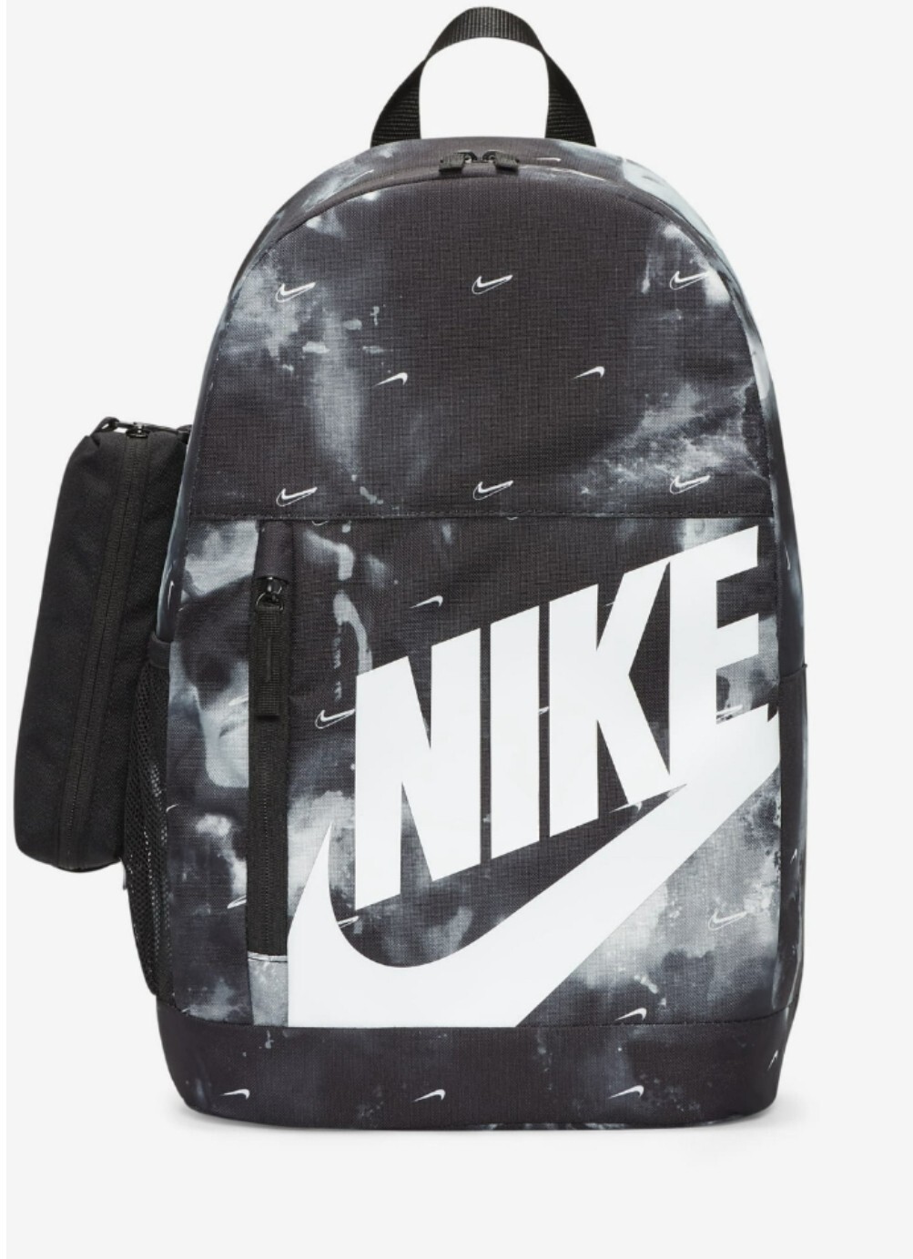 Nike Backpack Black Elemental School Bag AOP White Swoosh Adults Kids Unisex NWT