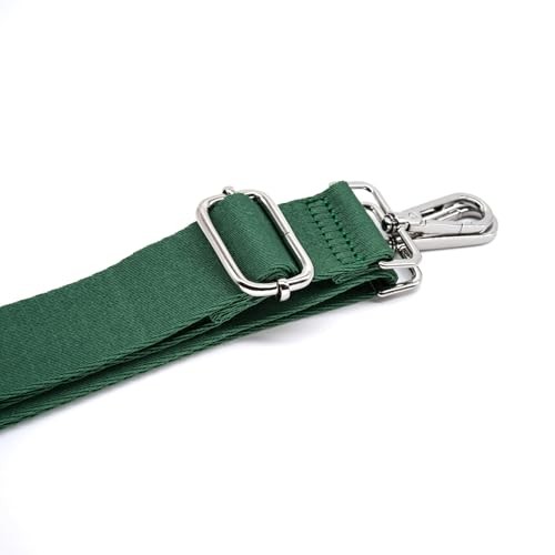 Thickened Solid Color Purse Straps Replacement Crossbody Green Silver Buckle