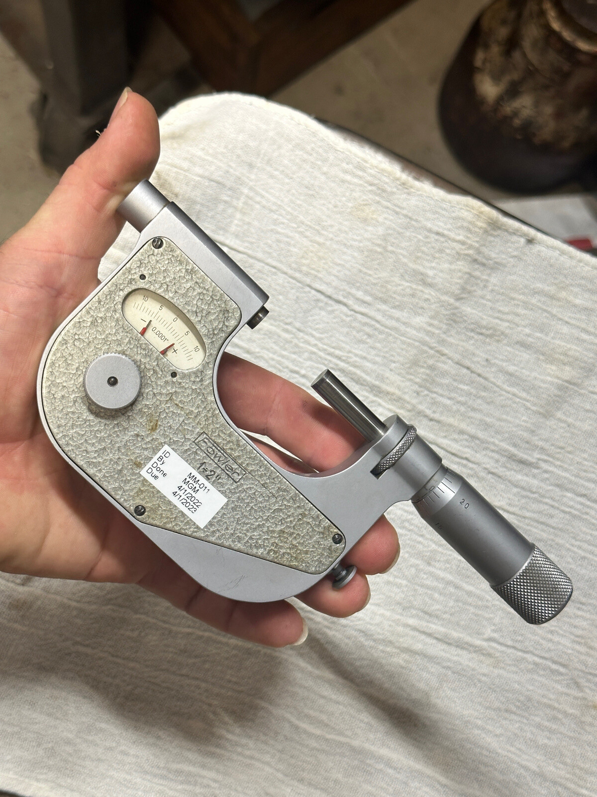 FOWLER / VIS 0-1” .0001” INDICATING MICROMETER COMPARATOR Machinist Tool Maker