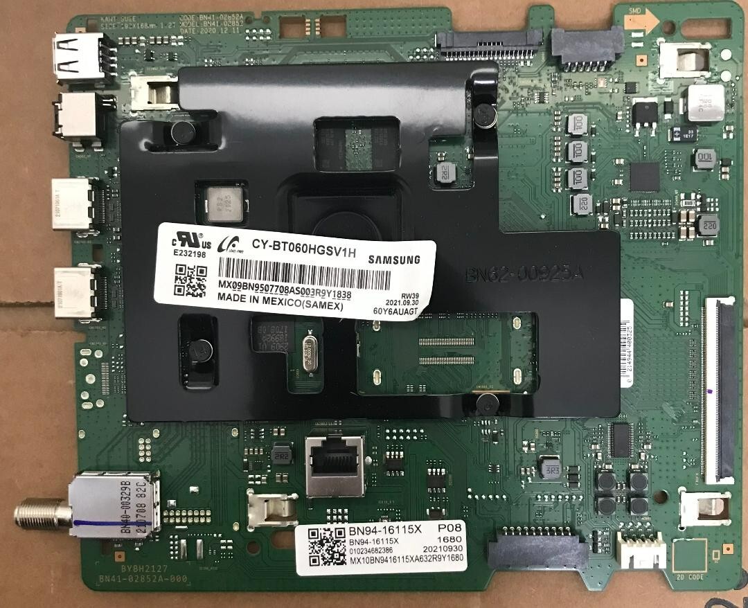 Samsung BN94-16115X Main Board UN60TU700DFXZA, panel # CY-BT060HGSV1H